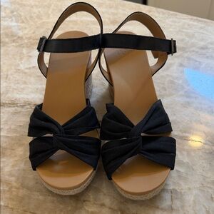 UGG Black Wedge Sandals